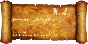 Morvai Lázár névjegykártya